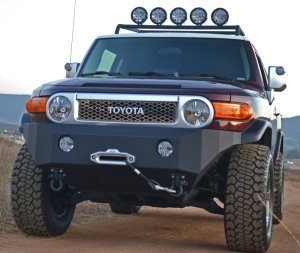 Toyota FJ Cruiser Front Bumper - Body Armor 4x4 - Pro Series Winch - Black - `07-`14